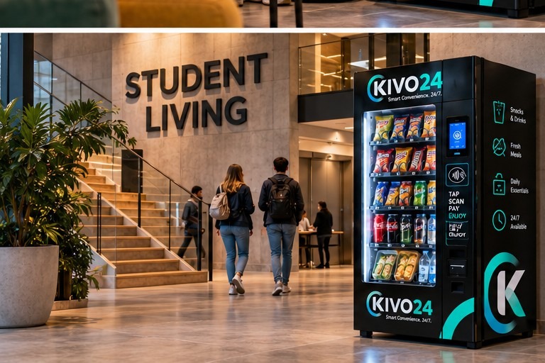 KIVO24 vending machine in student housing